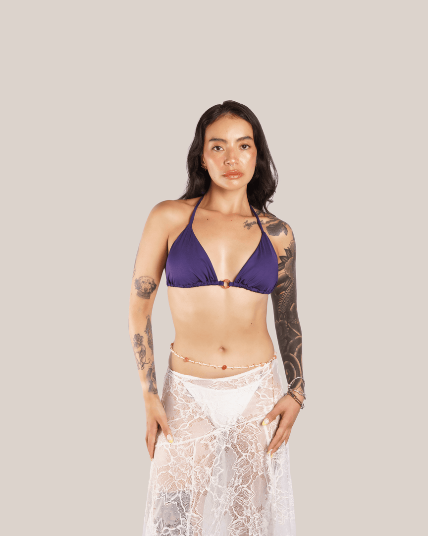 Aro Navy Blue - Bikini Top